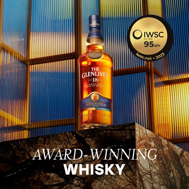 The Glenlivet 18 Year Old single malt Scotch whisky 70cl (British brand)