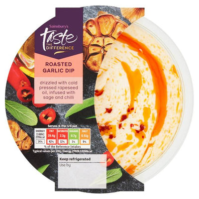 Sainsburys Sainsburys Roasted Garlic Dip Taste the Difference 170g- Buy online at McGrocer
