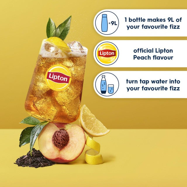 SodaStream Lipton Peach Ice Tea syrup 440ml, imported from the UK