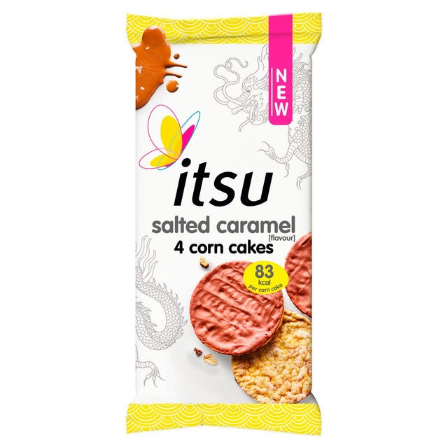 Itsu salted caramel corn cakes, UK version