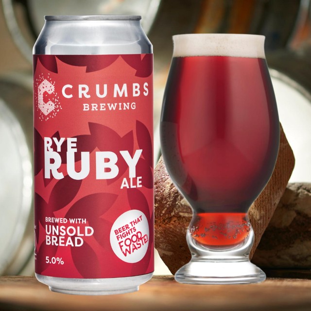 Crumbs Brewing Rye Ruby Ale beer 440ml - British product