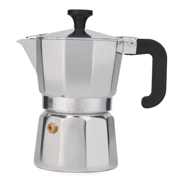 La Cafetière Venice Aluminium Espresso Maker three cup silver, UK version