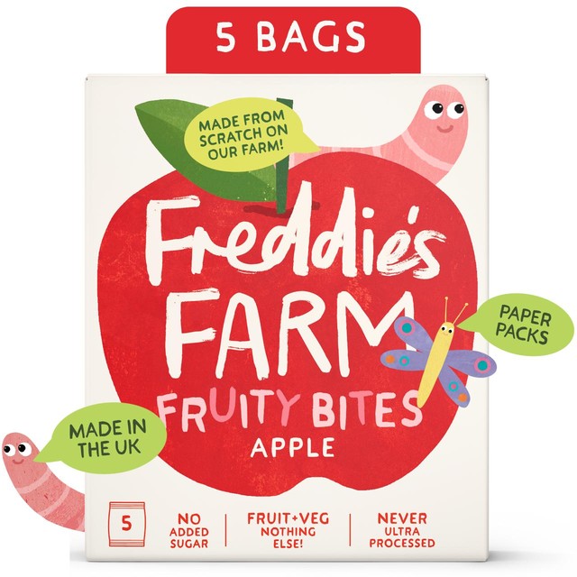 Freddie's Farm dried apple fruit bites 100g - British product