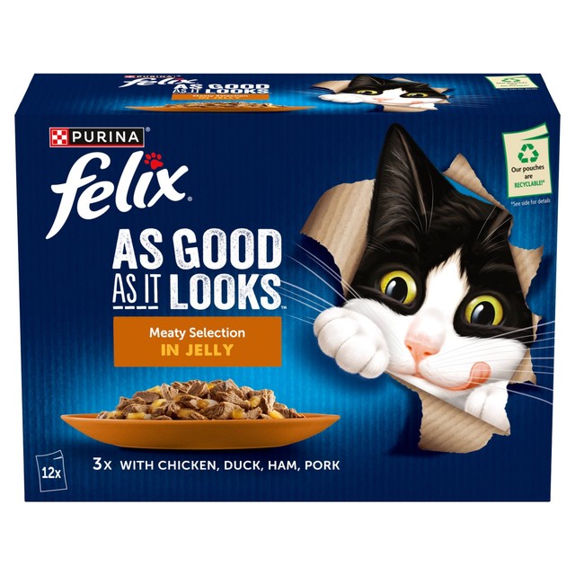 Felix meaty selection in jelly cat food 12 x 85g - British product