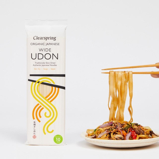 Clearspring Organic Japanese Wide Udon Noodles 200g - British product