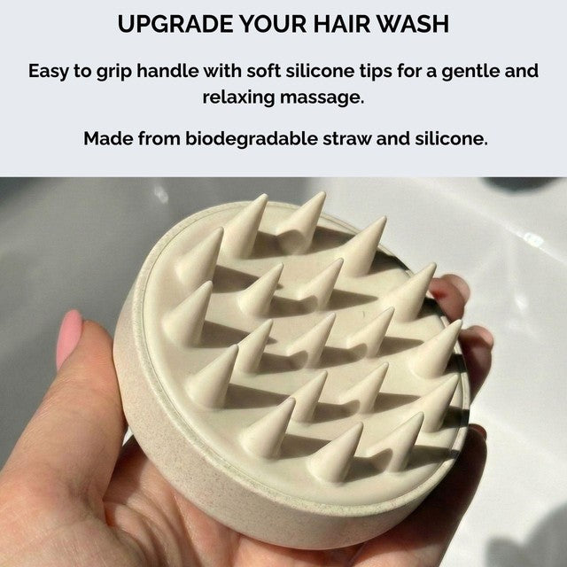 FUL Scalp Massager Brush White Silicone - British product
