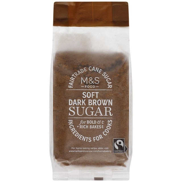 M&S dark brown soft sugar 500g, imported from the UK