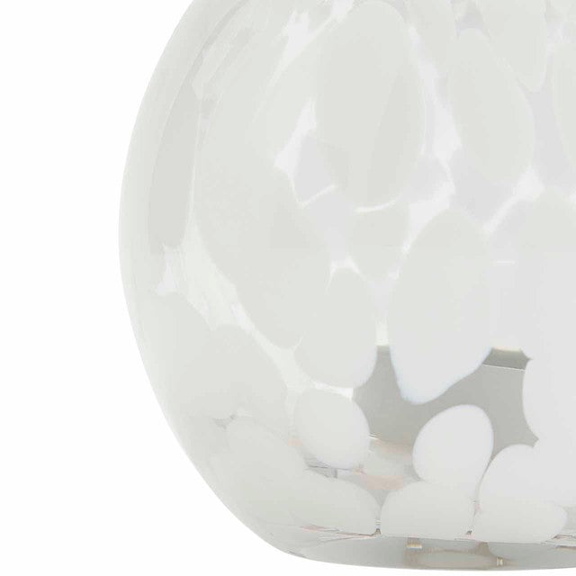 M&S Confetti Glass Tealight Holder White One Size, imported from the UK