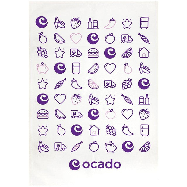Ocado tea towel, imported from the UK