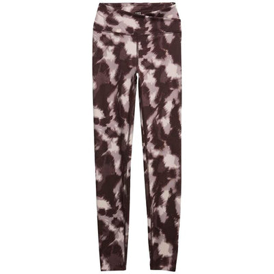 M&S M&S Goodmove Dame-leggings for yoga med trykt omslagsbukse, sjokoladebrun, størrelse 12 - Kjøp online hos McGrocer