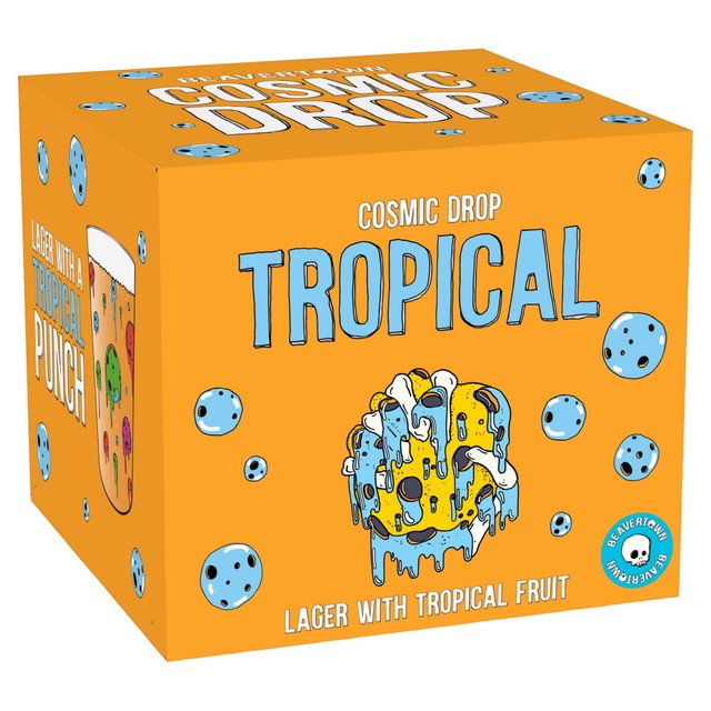 Beavertown Cosmic Drop Tropical lager 4x330ml, imported from the UK