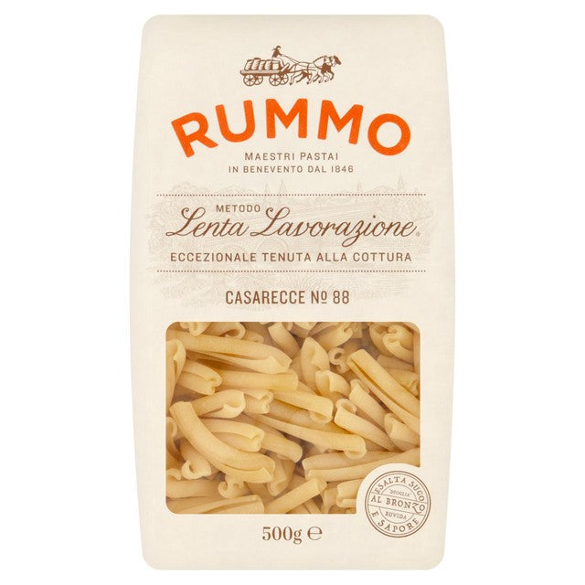 Rummo Casarecce pasta No.88 bag, imported from the UK