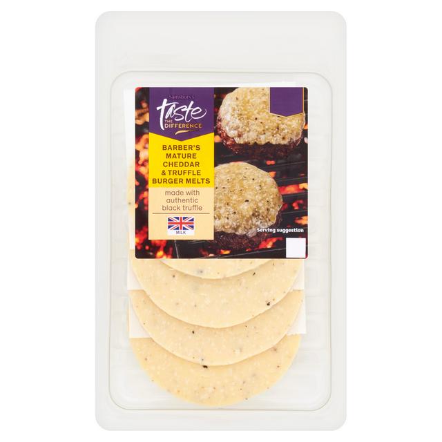 Sainsburys Cheddar Truffle Burger Melts Taste the Difference 100g