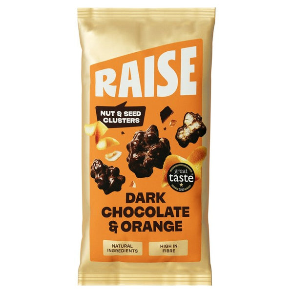 Raise Dark Chocolate & Orange Clusters of Nuts and Seeds Granola Snack 35g