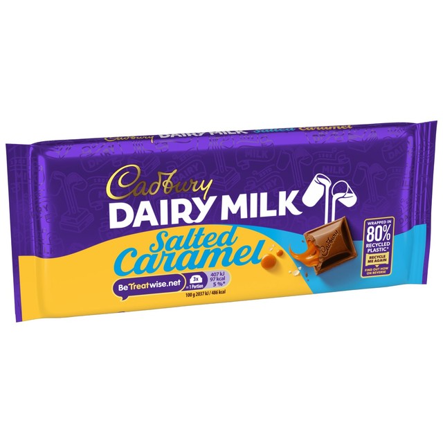 Cadbury Dairy Milk Salted Caramel chocolate bar 120g - British product
