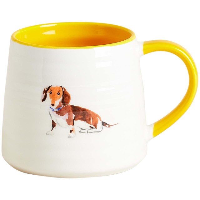 M&S sausage dog mug yellow one size, imported from the UK