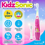 Brush-Baby KidzSonic Unicorn electric toothbrush - British product