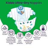 Ocado Kiddo Ultra-Dry nappies Size 5 (11-16kg), imported from the UK