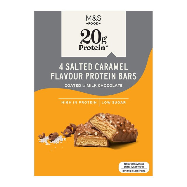 M&S protein bars salted caramel multipack, imported from the UK