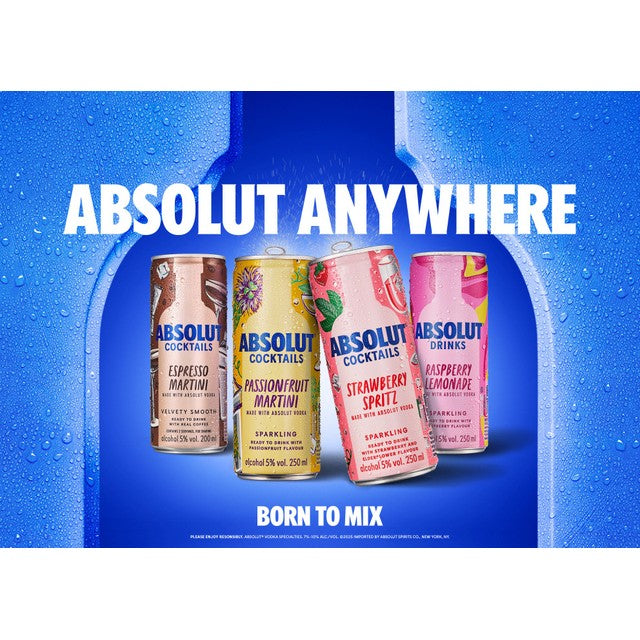 Absolut Espresso Martini canned cocktail 20cl - British product