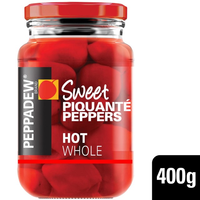 Peppadew hot peppers pickled sweet brine 400g, imported from the UK