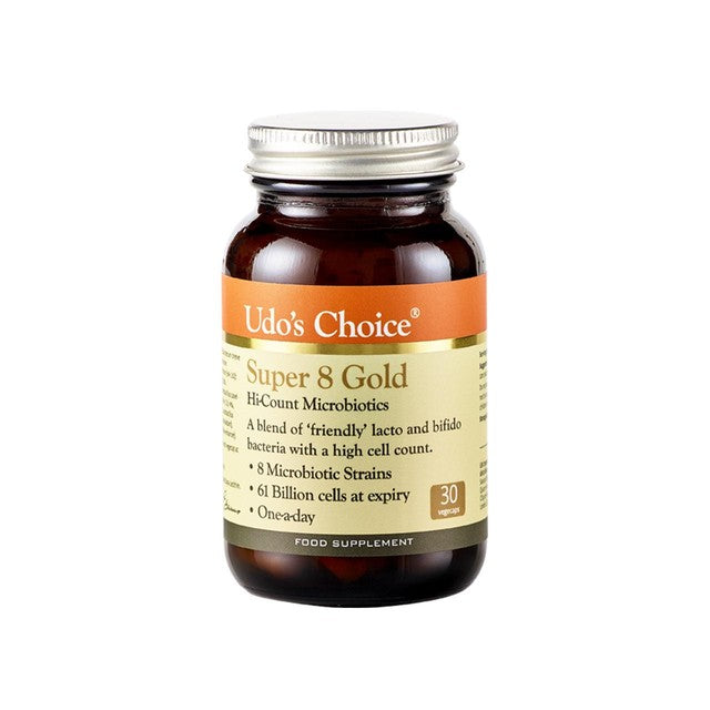 Udos Choice Super 8 Gold probiotic capsules 30 capsules (British brand)