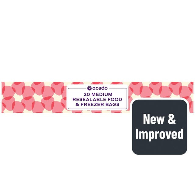 Ocado Resealable Food Freezer Bags Medium 20 Pack imported from the UK