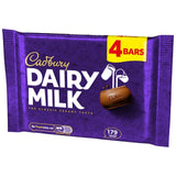 Cadbury Dairy Milk chocolate bars 4 x 33.5g - British product