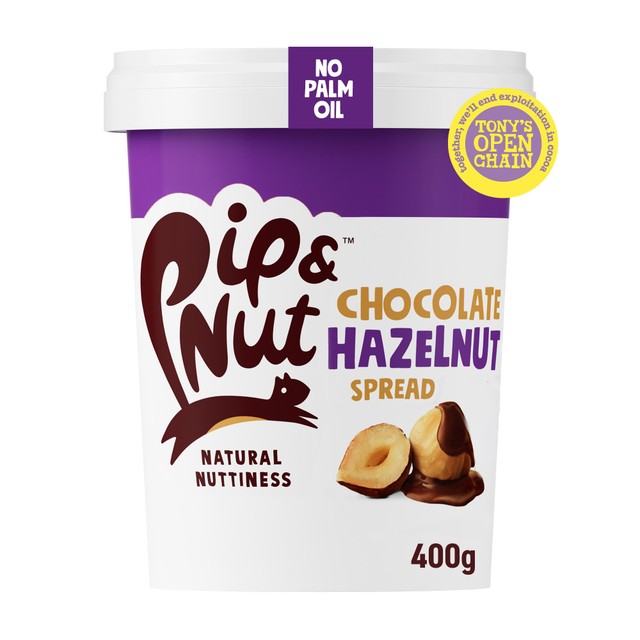Pip & Nut chocolate hazelnut spread 400g, imported from the UK