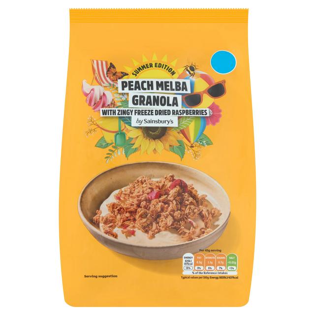 Sainsburys Peach Melba Granola Summer Edition 500g
