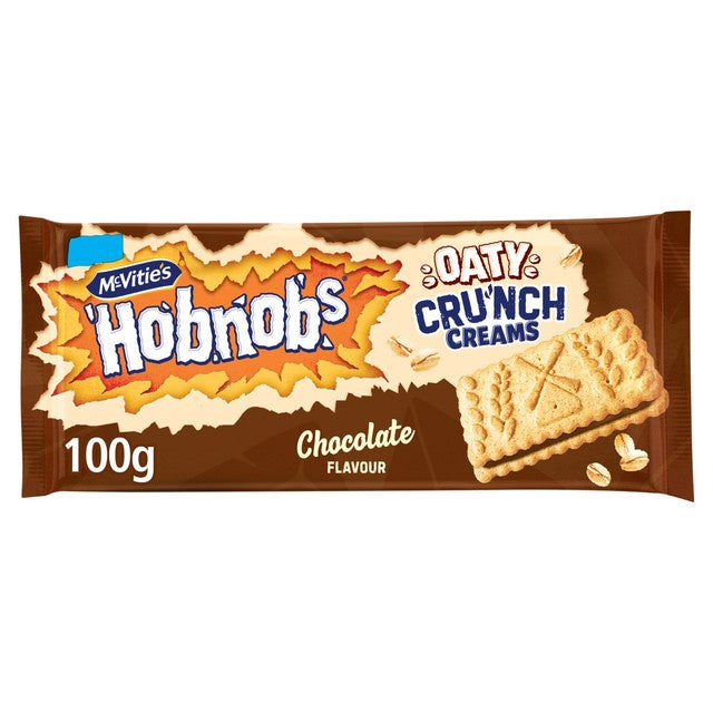 McVitie's Hobnobs Oaty Creams chocolate biscuits pack (British brand)