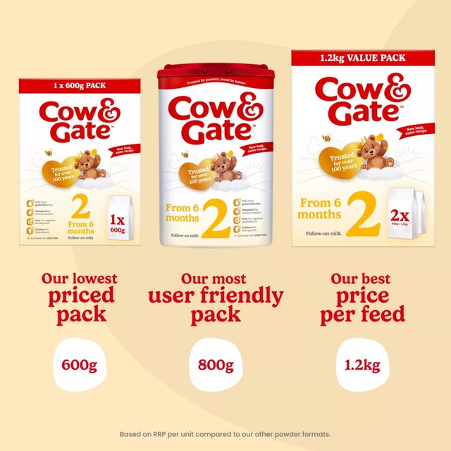 Cow & Gate stage 2 formula powder 2x600g - British product