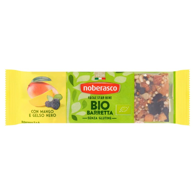 Noberasco organic fruit bar with mango and nuts 30g, imported from the UK