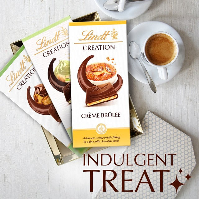 Lindt Creme Brulee chocolate bar 150g, UK version