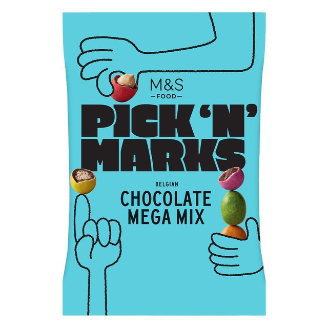 M&S Belgian Chocolate Mega Mix 160g, imported from the UK