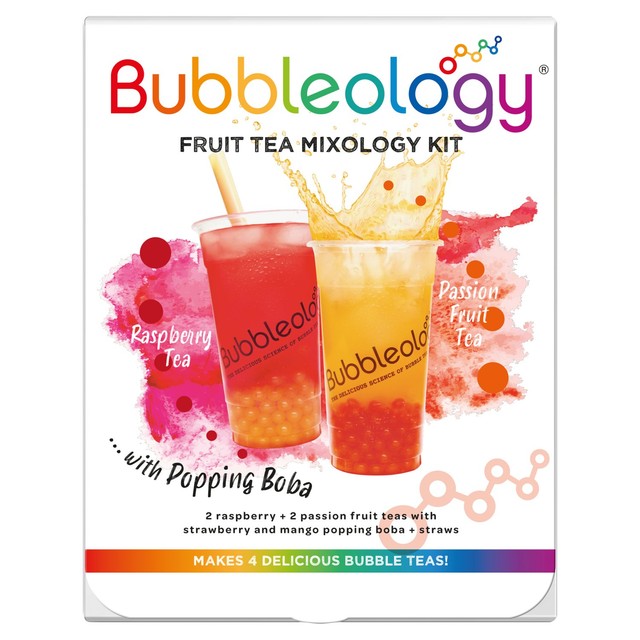 Bubbleology fruit bubble tea mixology kit with popping boba 430g - British product