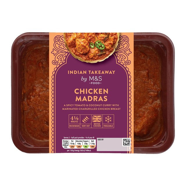 M&S Kylling Madras karri 400g, importert fra Storbritannia