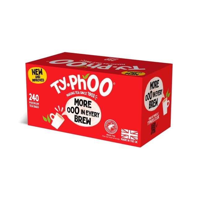 Typhoo black tea bags 240 count (British brand)