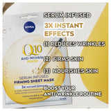 Nivea Q10 Power Anti-Wrinkle sheet mask, imported from the UK