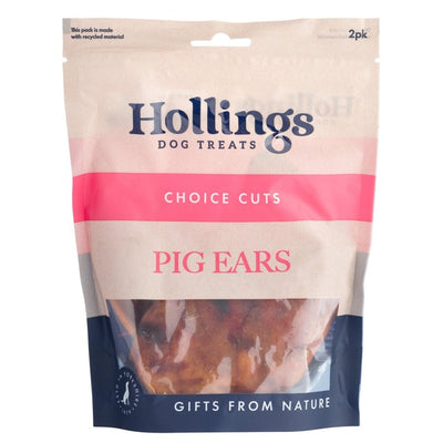 Oreilles de porc Hollings, friandises pour chiens, 10 par paquet