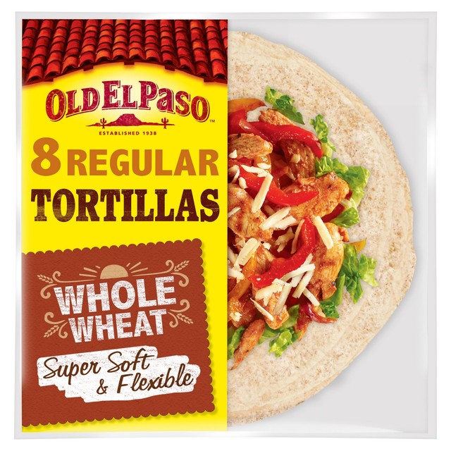 Old El Paso wholewheat tortilla wraps 8 pack, imported from the UK