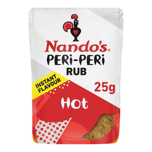 Nando's hot seasoning rub 25g, imported from the UK
