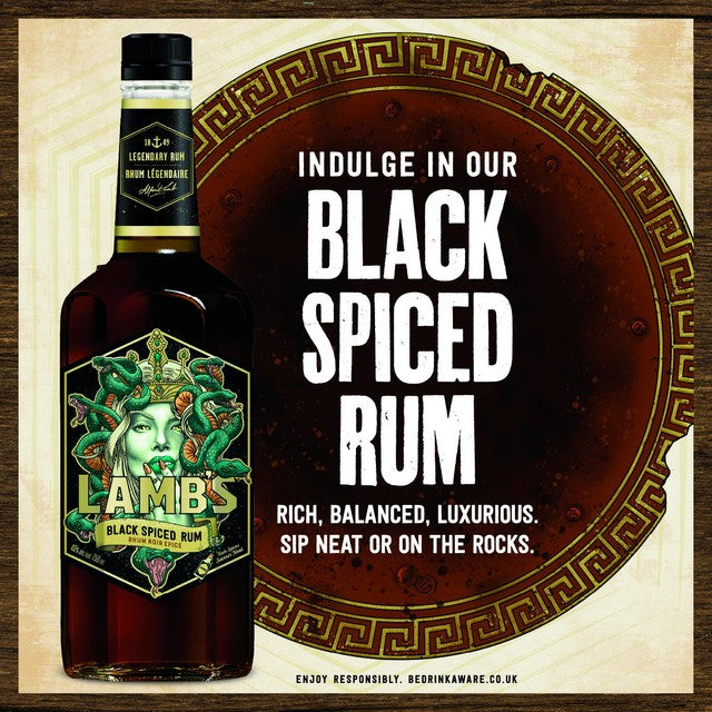 Lamb's Black Spiced Rum 70cl, UK version