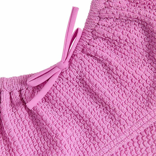 M&S Glitter Crinkle Bikini Purple 6-7 Years, imported from the UK