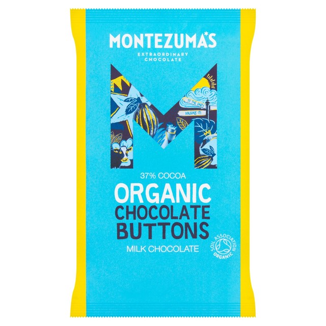 Montezuma's organic milk chocolate buttons 120g, imported from the UK
