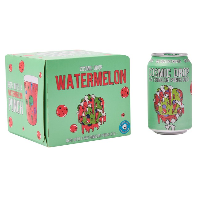 Beavertown Cosmic Drop Watermelon gluten-free beer 4x330ml - British product