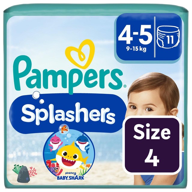 Pampers Splashers swim nappies size 4-5 (9-15kg), imported from the UK
