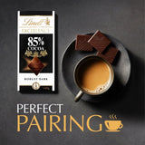 Lindt 85% dark chocolate bar 100g, UK version