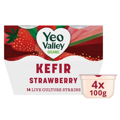 Yeo Valley Bio Erdbeer Kefir Joghurt 400g
