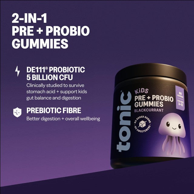 Tonic Health kids probiotic gummy blackcurrant flavour 30 count (British brand)